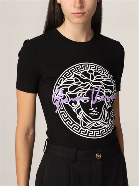 ladies versace shirt|versace t shirt women's sale.